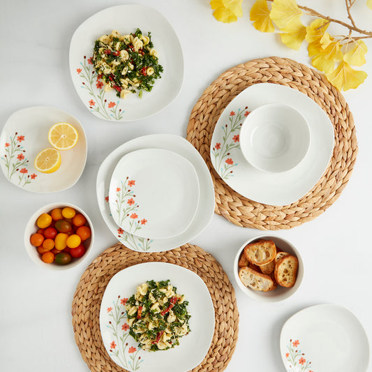 12-Piece Porcelain Dinnerware Set, Caroline